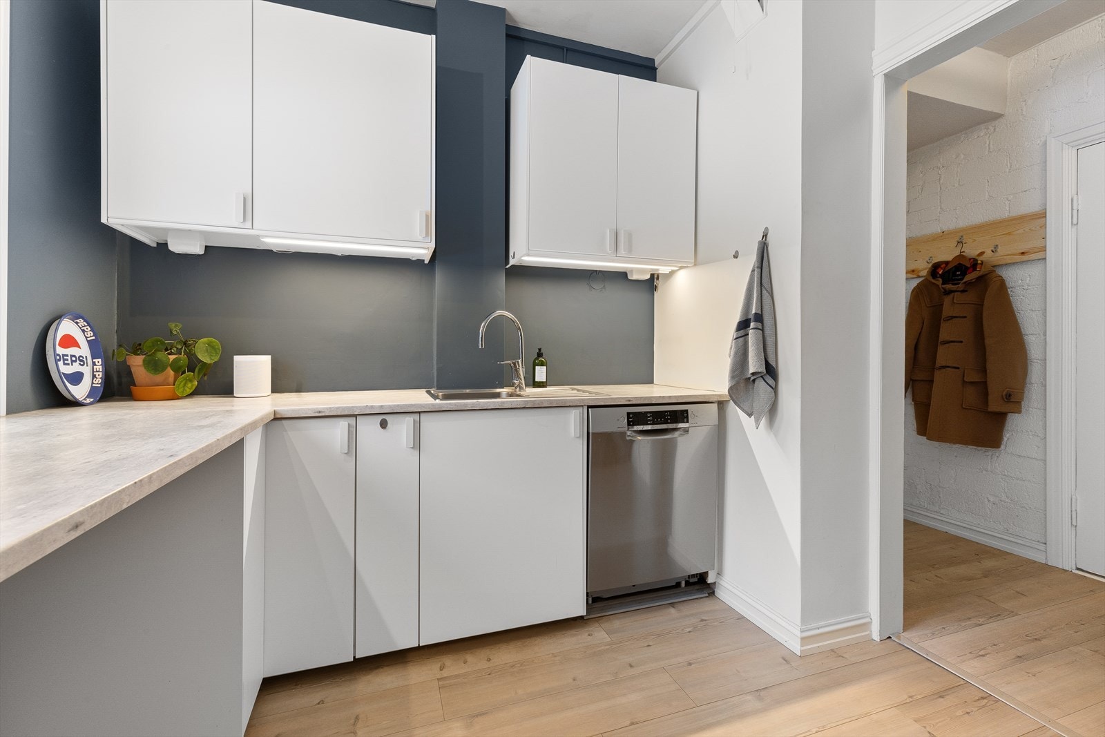 Kjøkken. Oppvaskmaskin i nisje. Galleribilde