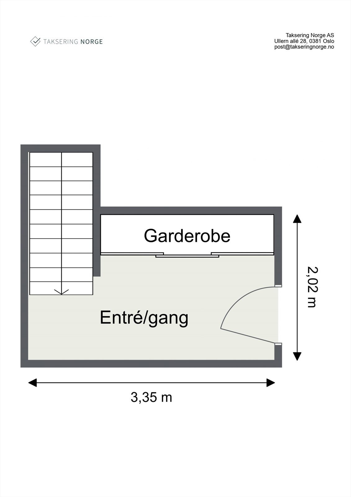 Plantegning inngangsparti 5. etasje Galleribilde