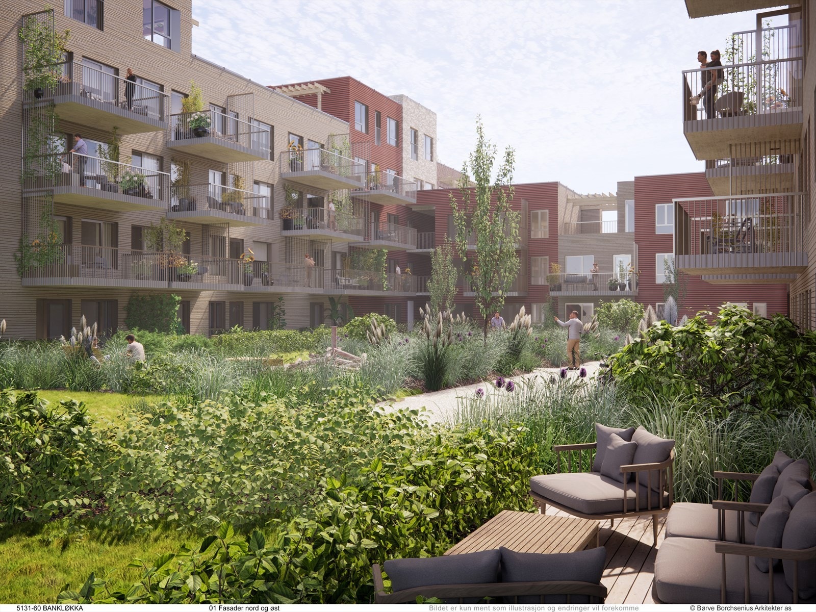 Flott fellesareal. Det følger med gjestehybel i prosjektet. Galleribilde