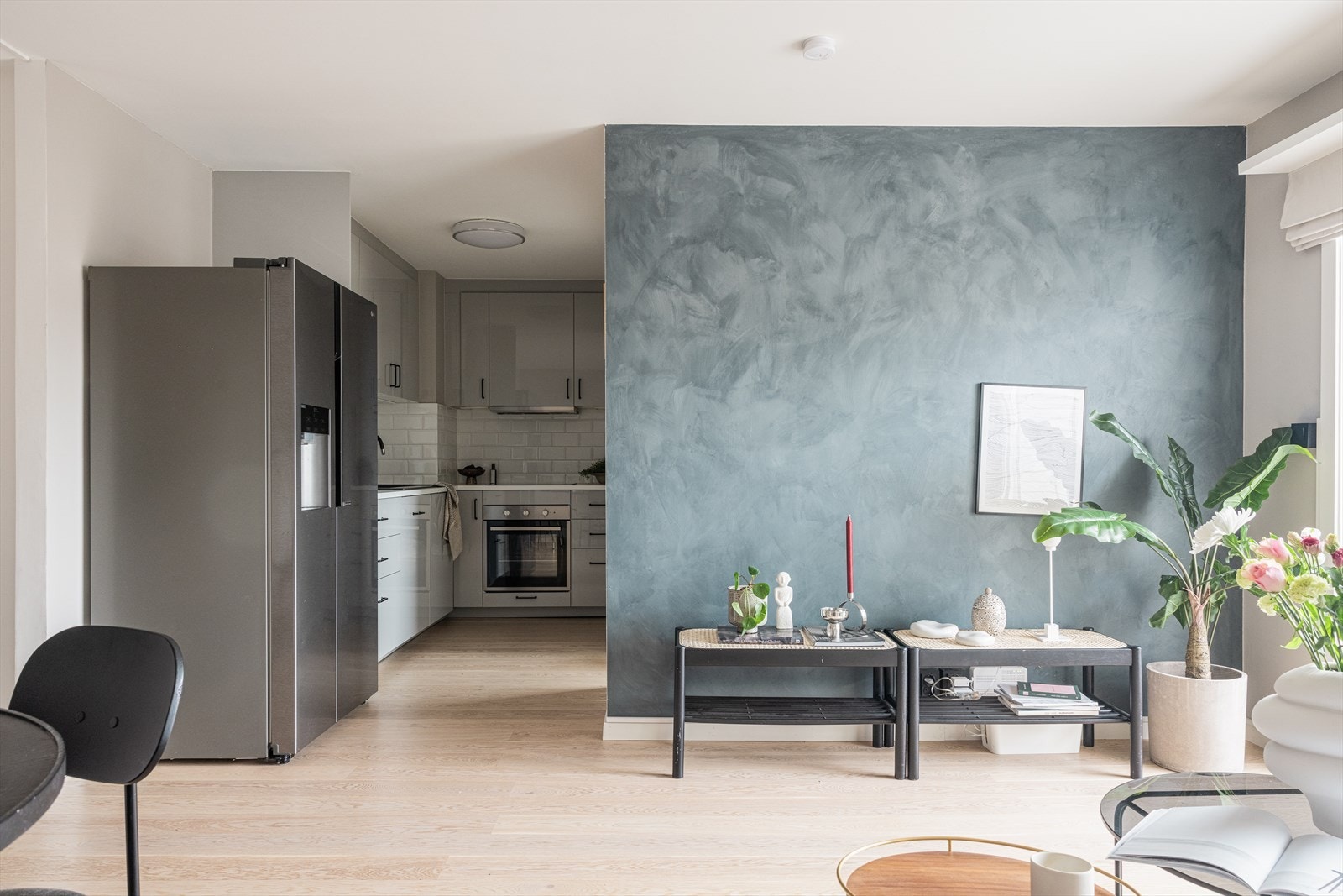 Leiligheten har en svært arealeffektiv plantegning, uten innsyn. Galleribilde