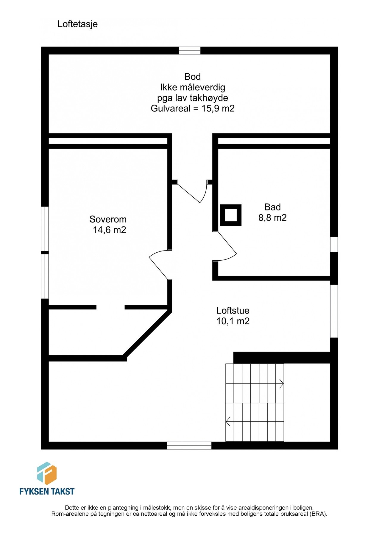 Planskisse loftetasje. Galleribilde