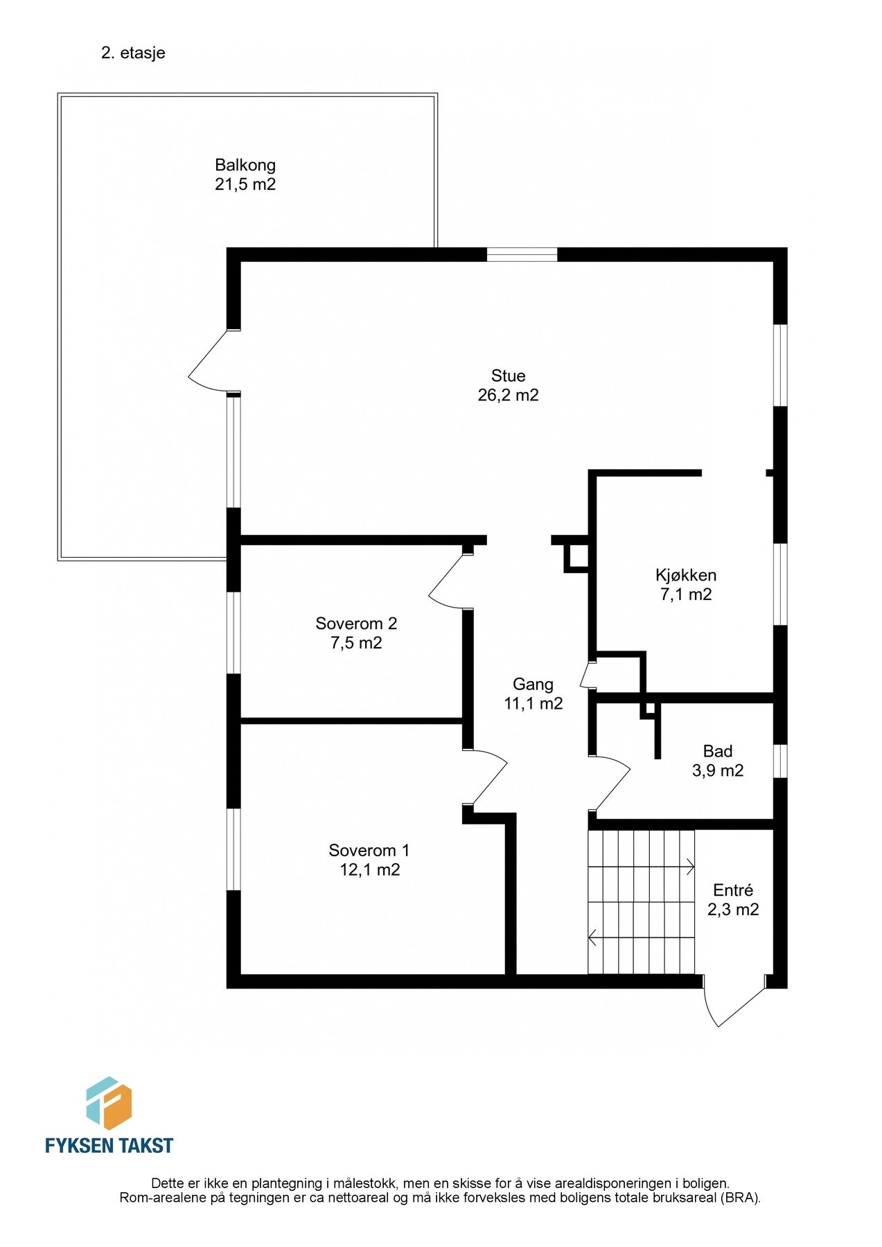 Planskisse 2. etasje. Galleribilde