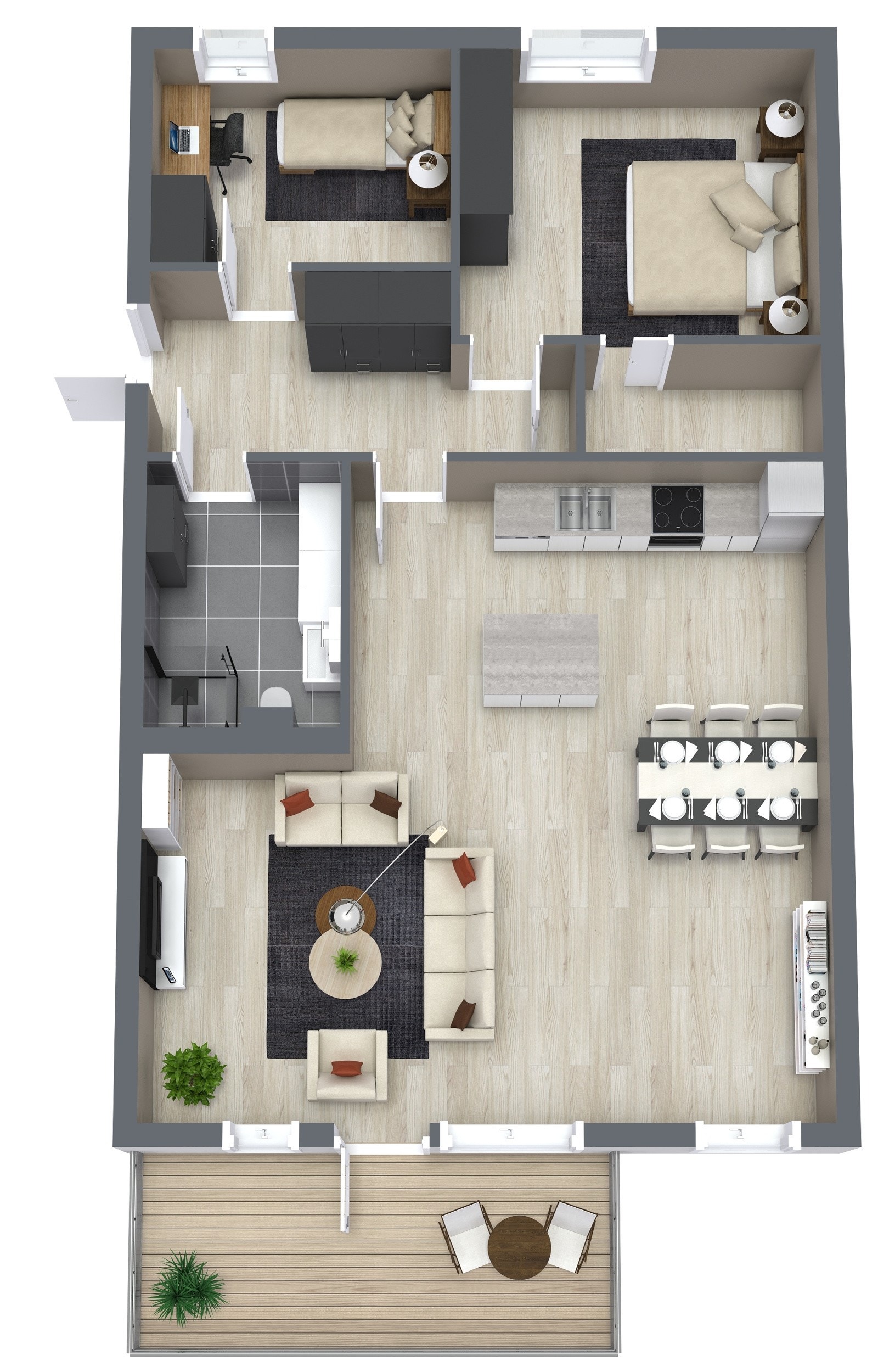 3-D plantegning. Galleribilde