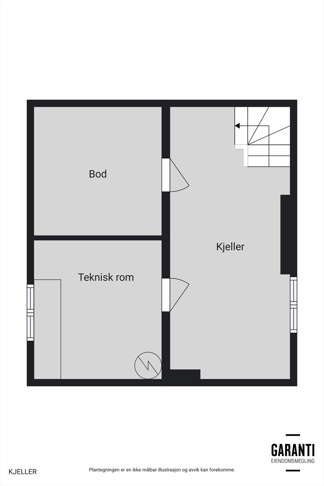 Planteikning kjellar Galleribilde