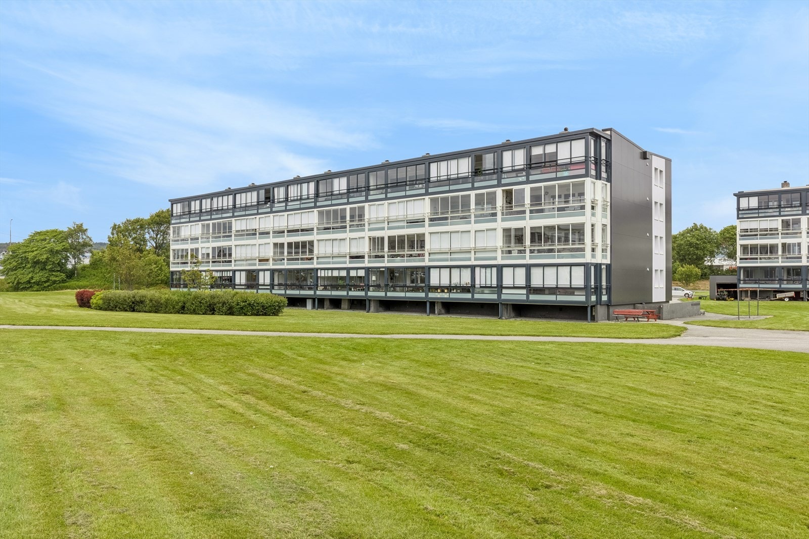 Leiligheten har en fin plassering helt øverst i bygget Galleribilde