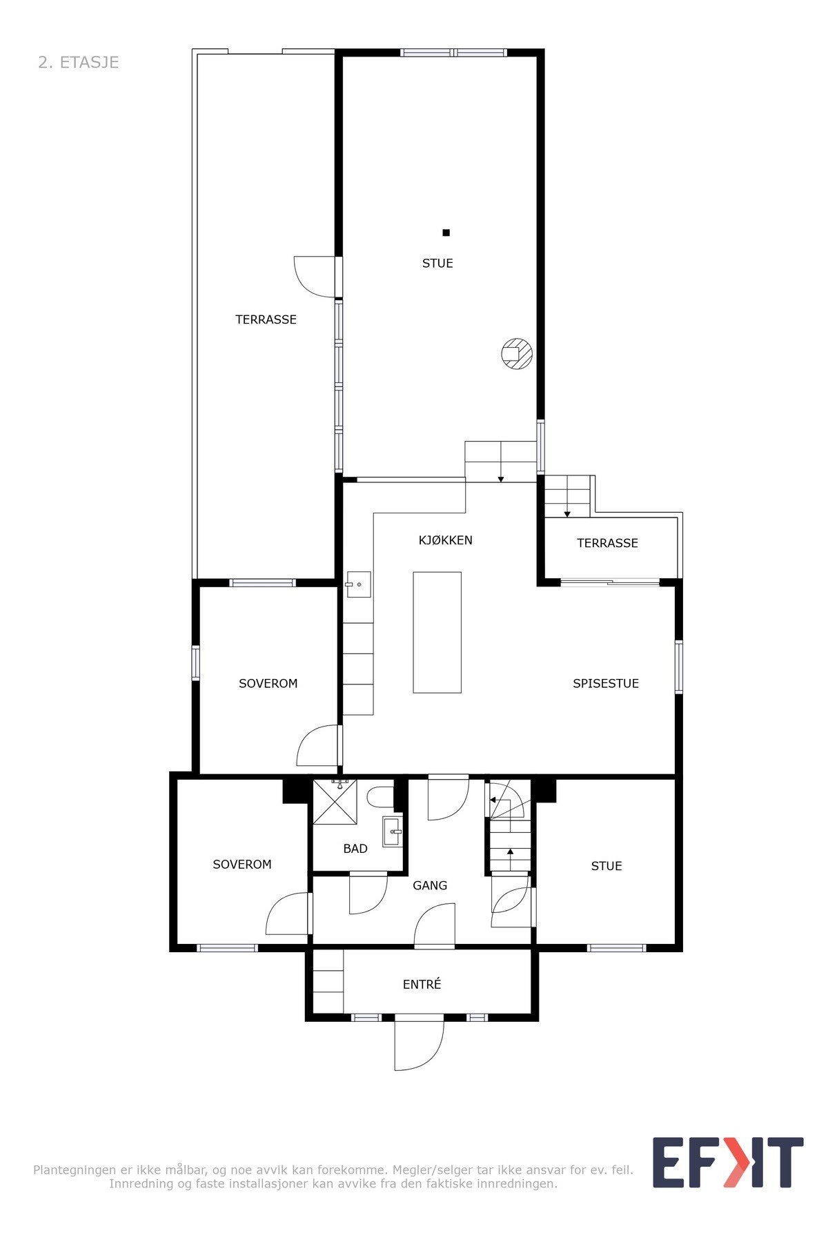 Planløsning hovedetasje Galleribilde