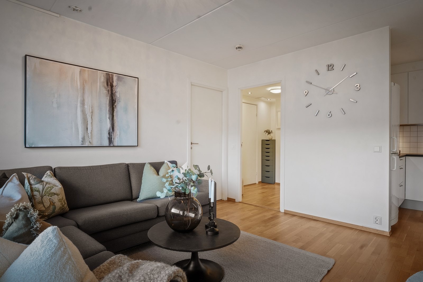 Alle rommene er malt i delikate fargevalg. Galleribilde