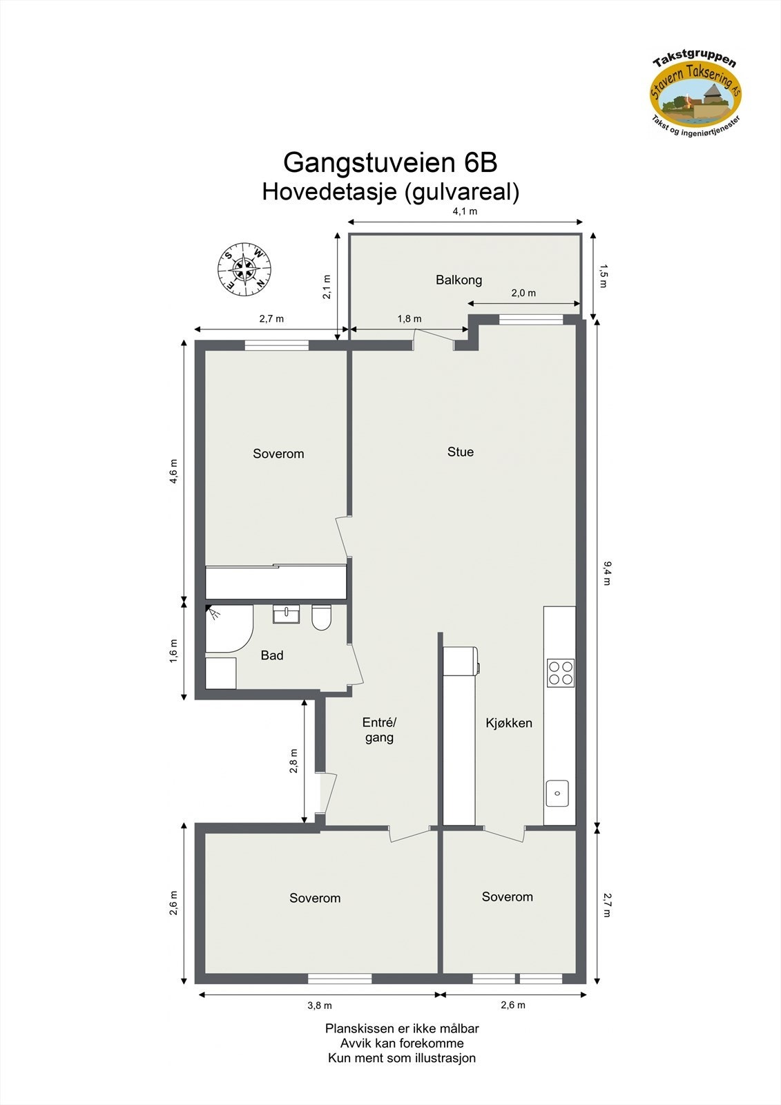 Planskisse 3. etasje Galleribilde