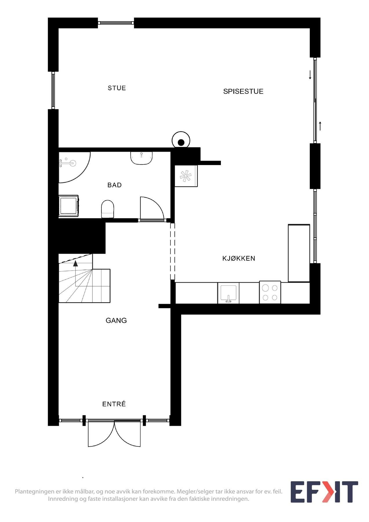 Planskisse 1.etg. Galleribilde