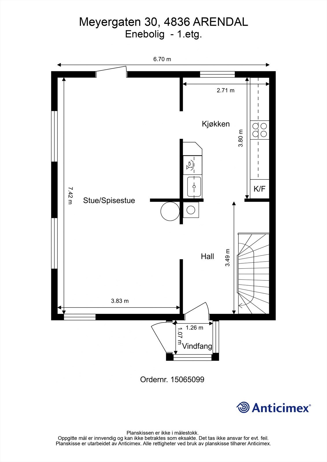 Plantegning 1.etg Galleribilde
