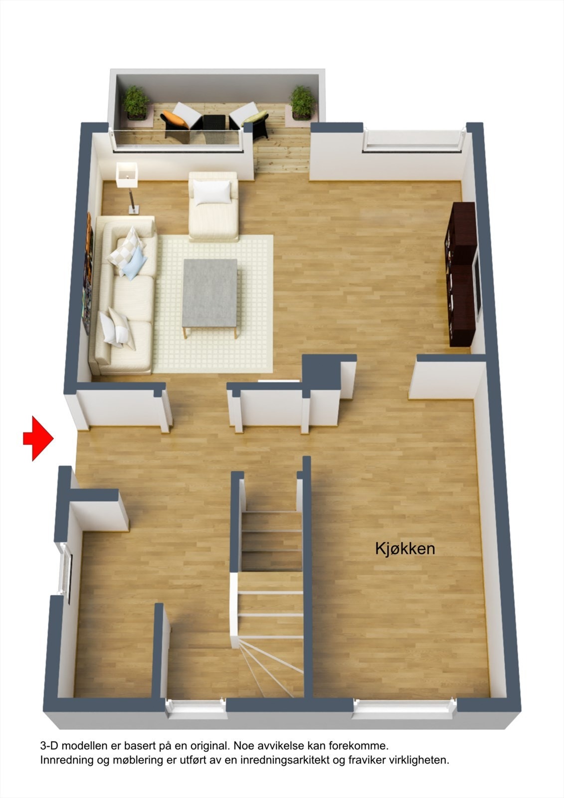 3D skisse hovudplan i B Galleribilde