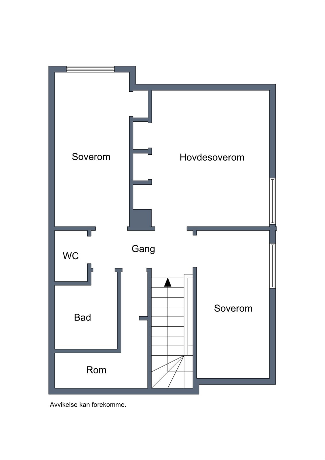 Planskisse 2. etasje i A Galleribilde