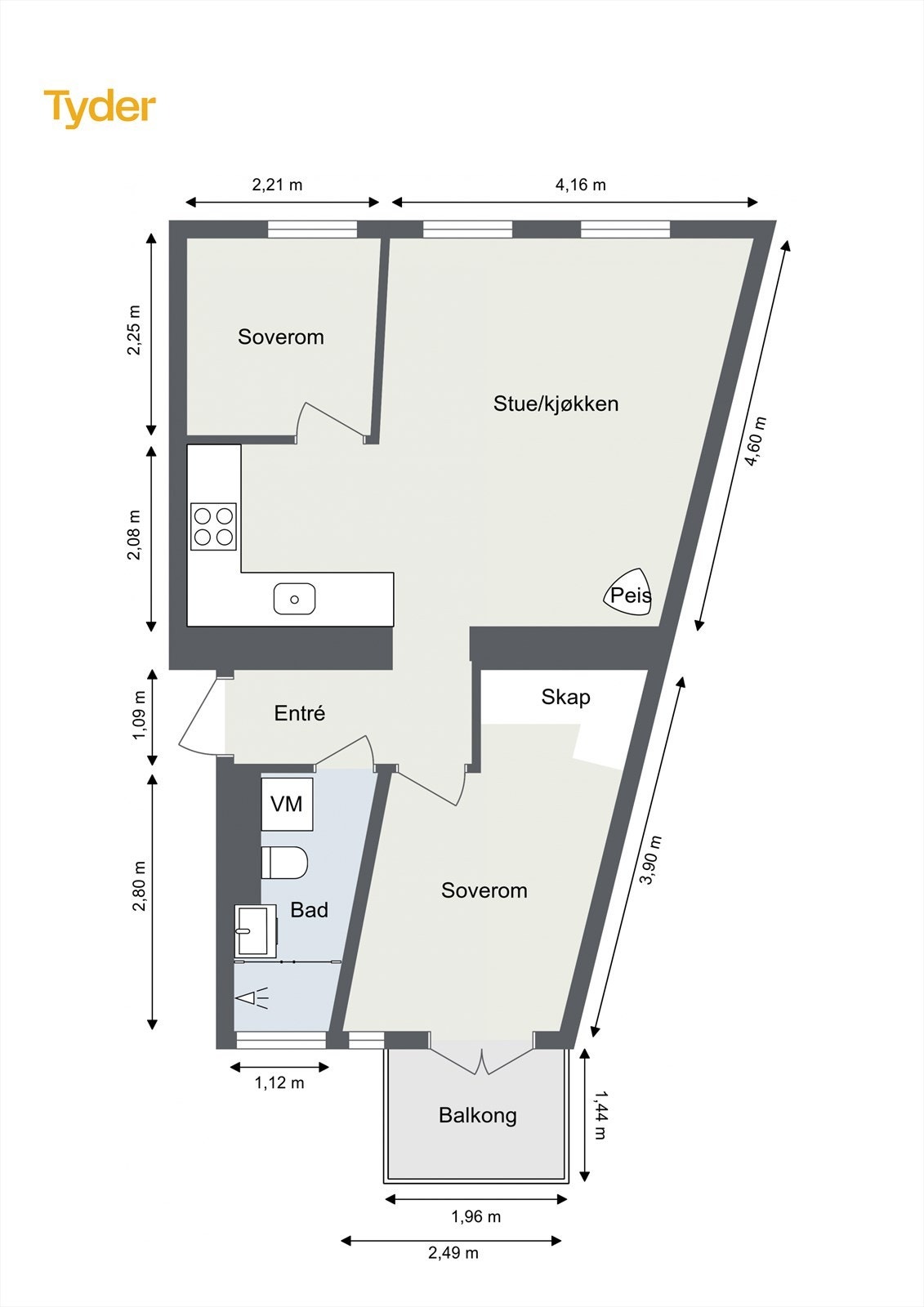 Oppmålt plantegning. Galleribilde