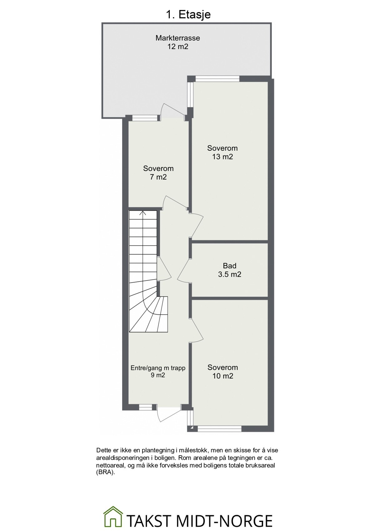 Plantegning 1. etasje Galleribilde
