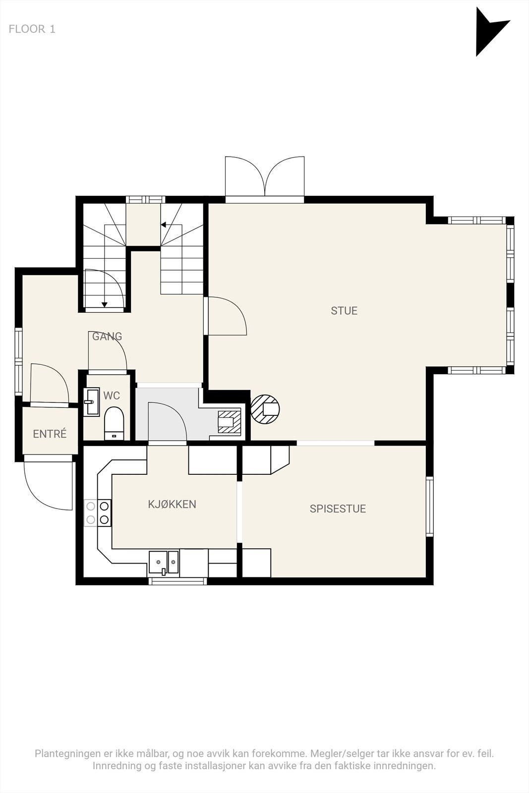 Plantegning 1.etasje. Galleribilde