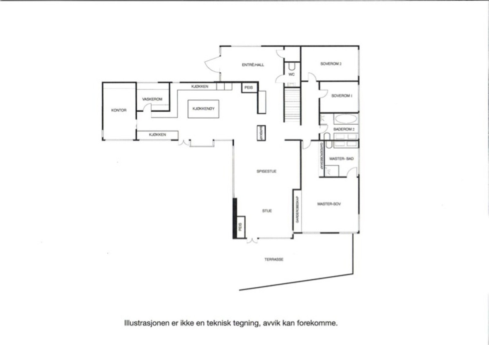 Plantegning 1.etasje Galleribilde