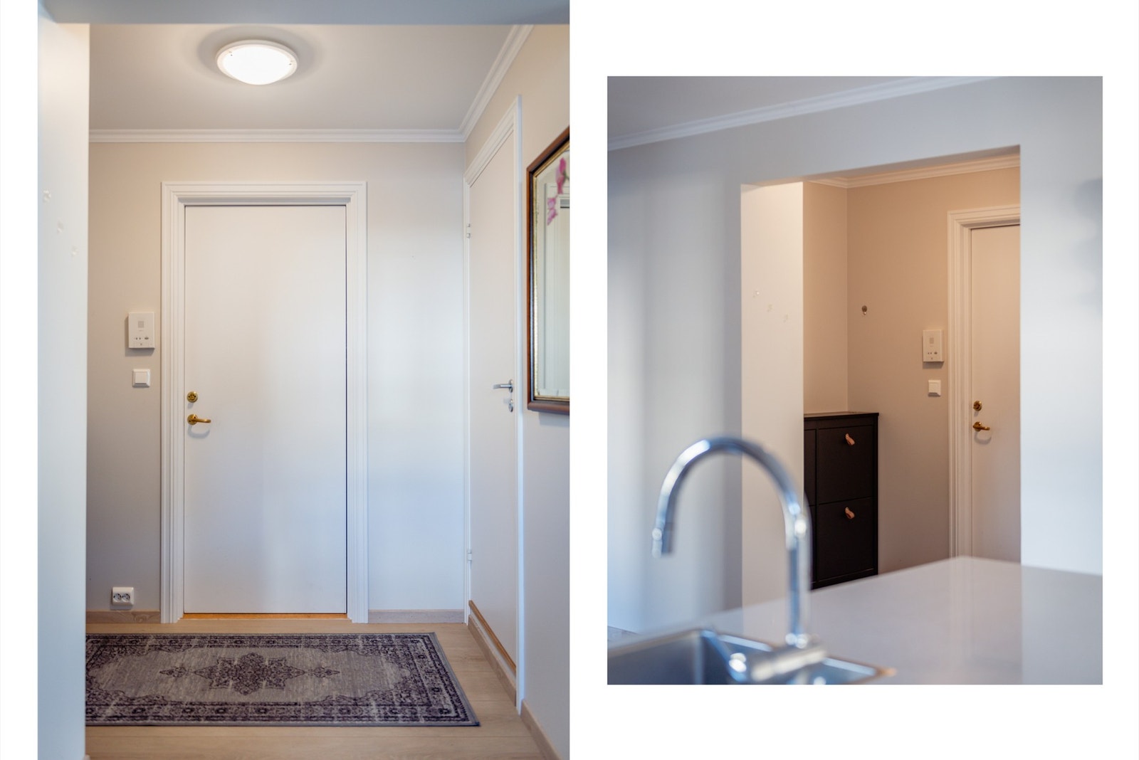 Det er plass til garderobe i entreen og på soverommene. I tillegg er det en disponibel kjellerbod på ca. 5 kvm. Galleribilde