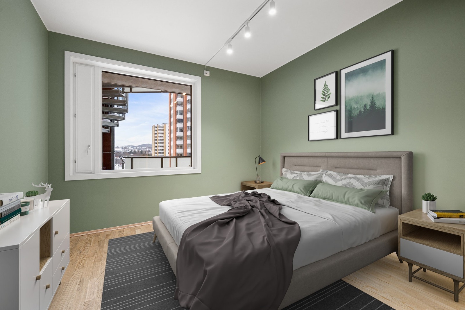 Hovedsoverommet er på romslige 12 kvm med muligheter for garderobeløsning. Galleribilde