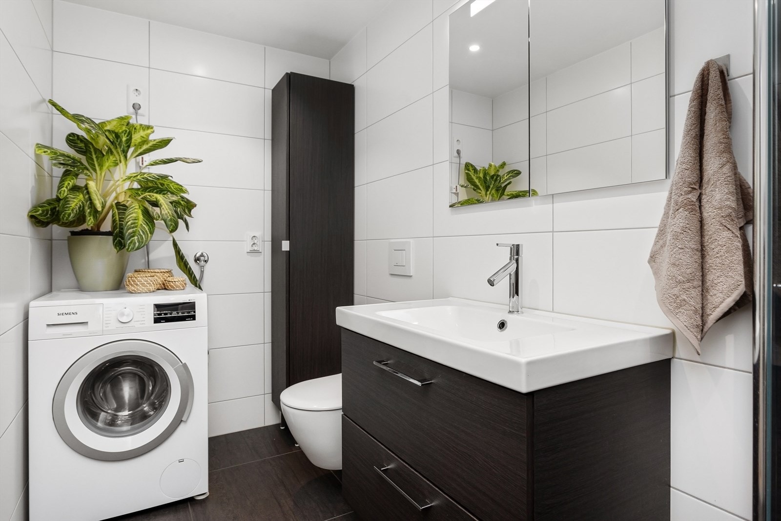 Opplegg for vaskemaskin som følger med boligen Galleribilde