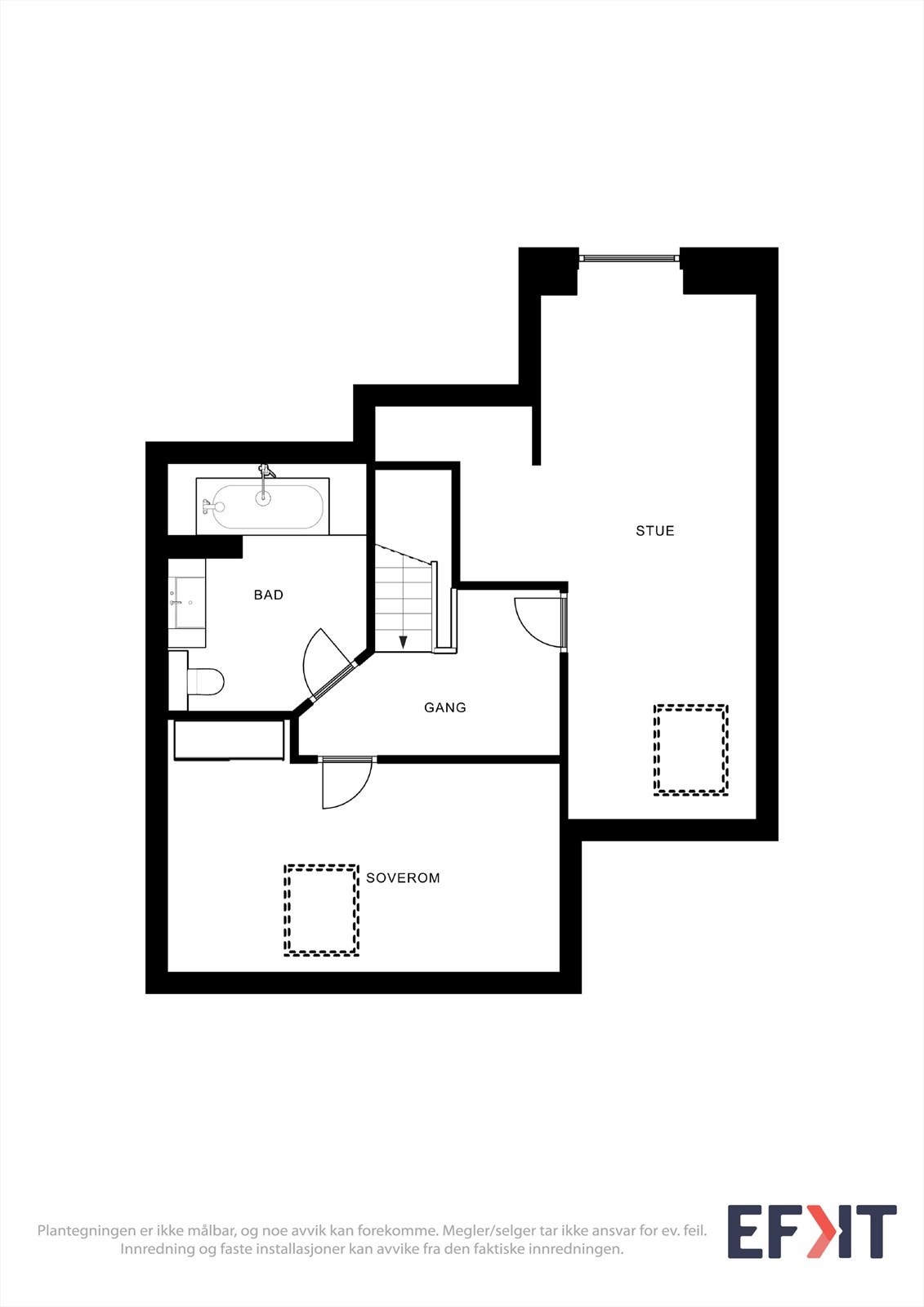 Plantegning loftsetasje Galleribilde