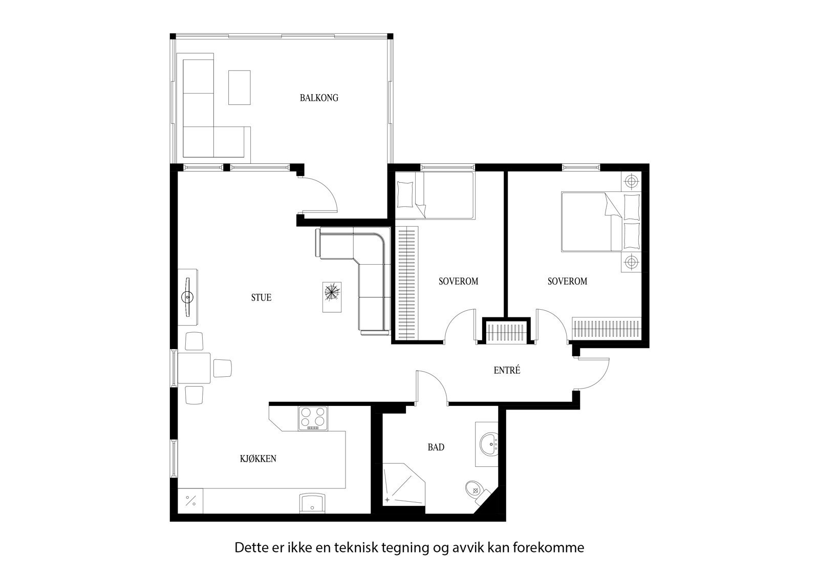 Planløsning for leiligheten Galleribilde