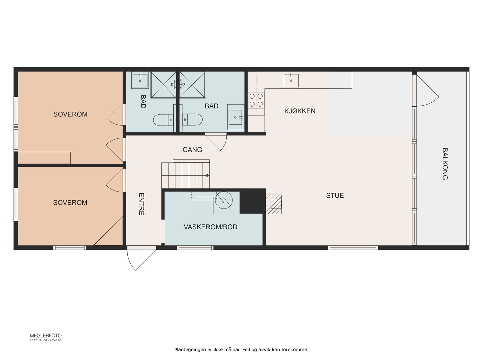 Plantegning 2. etasje (leilighetens 1.etasje) Galleribilde