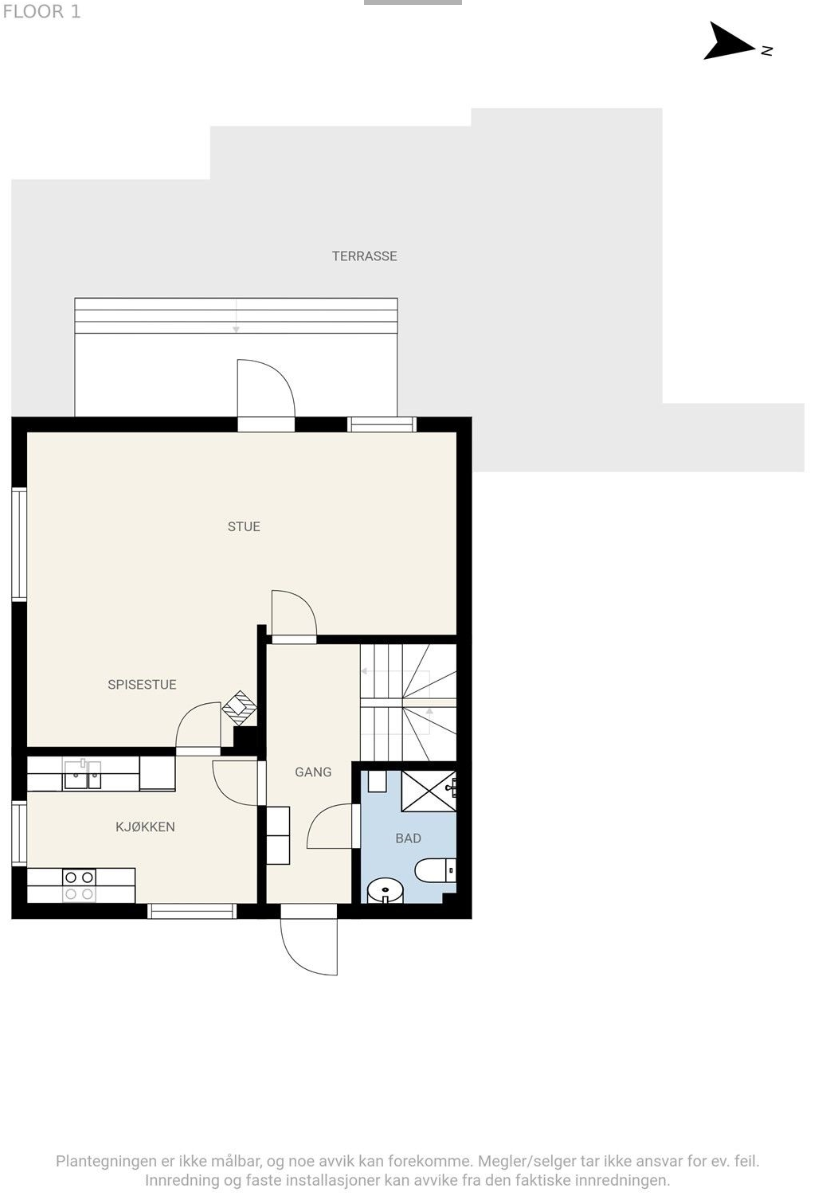 Plantegning 1. etasje. Galleribilde