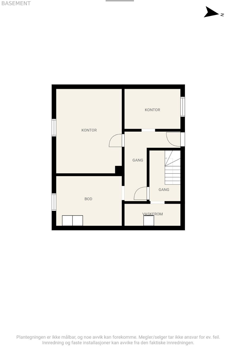 Plantegning kjeller. Galleribilde