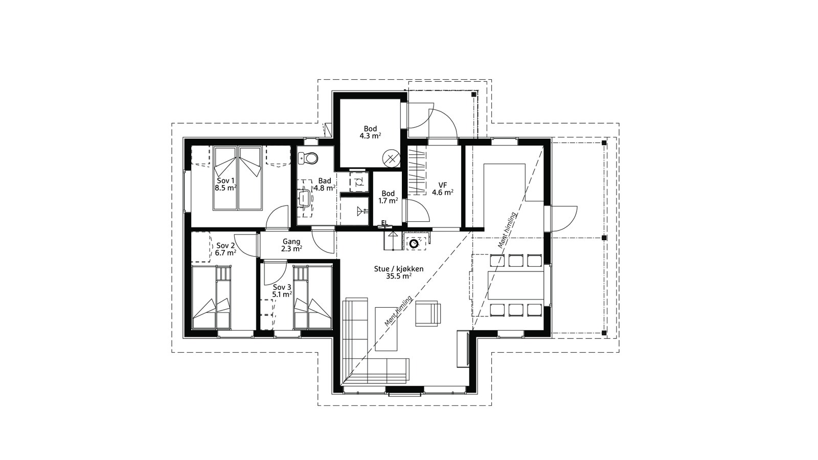 Planløsning - hovedplan Galleribilde