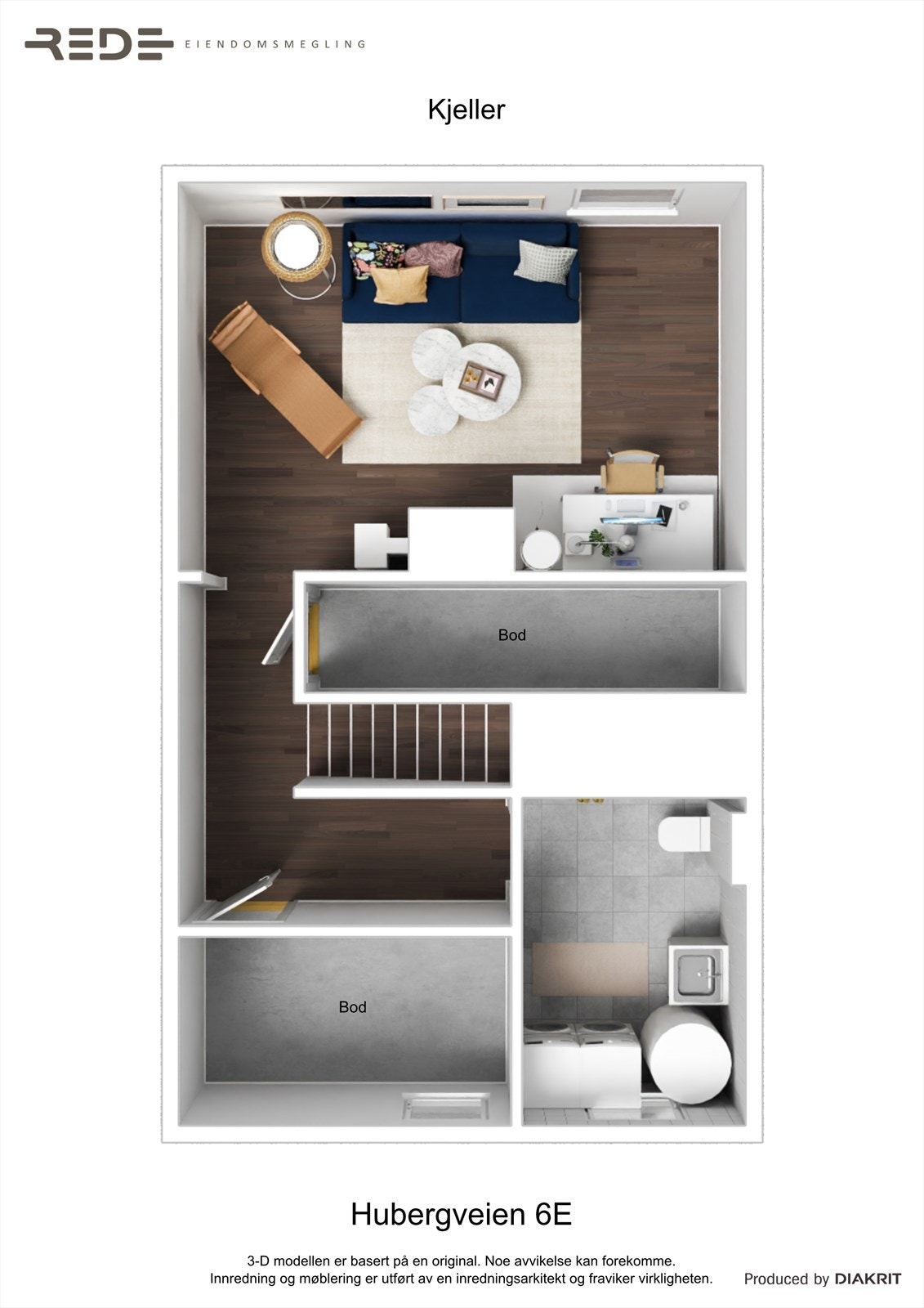 Planskisse kjeller Galleribilde