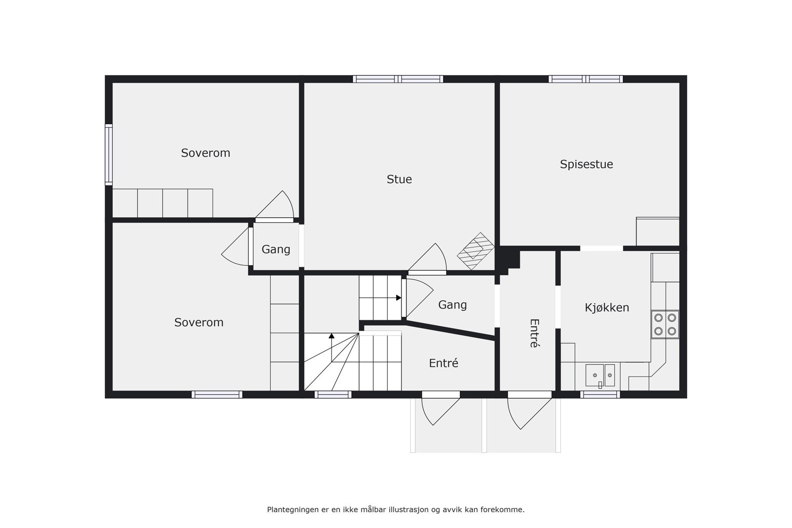 Plantegning 1. etg. Galleribilde