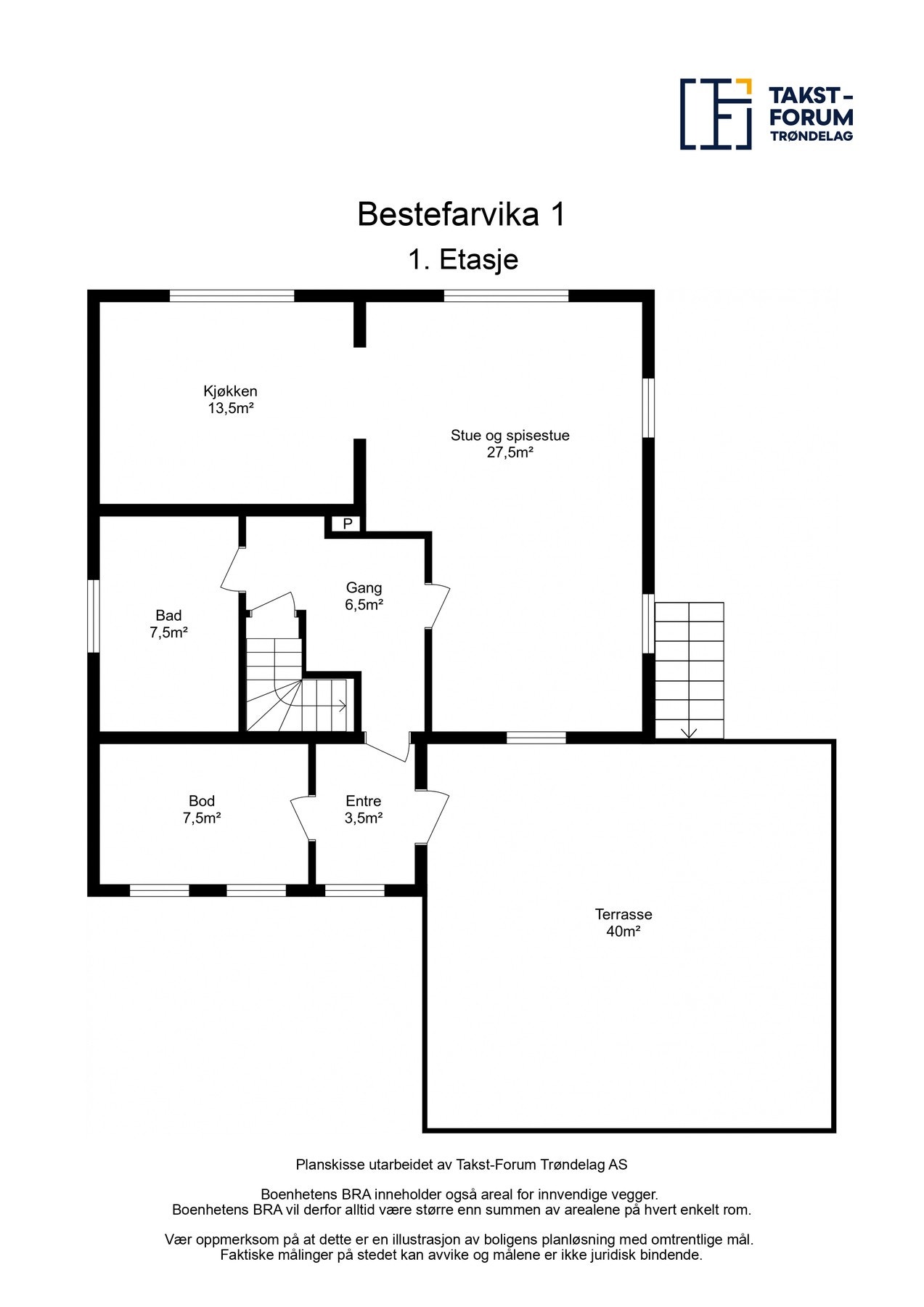 Planskisse - 1.etasje Galleribilde