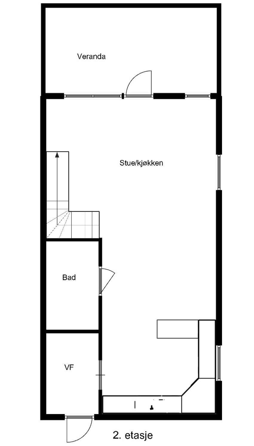 2D Plantegning - 2.etasje. Galleribilde
