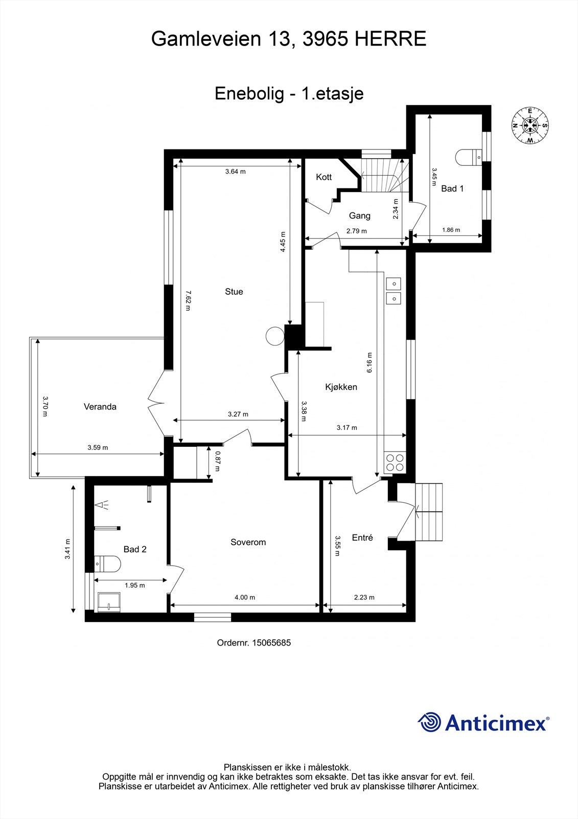Plantegning - 1.etasje Galleribilde