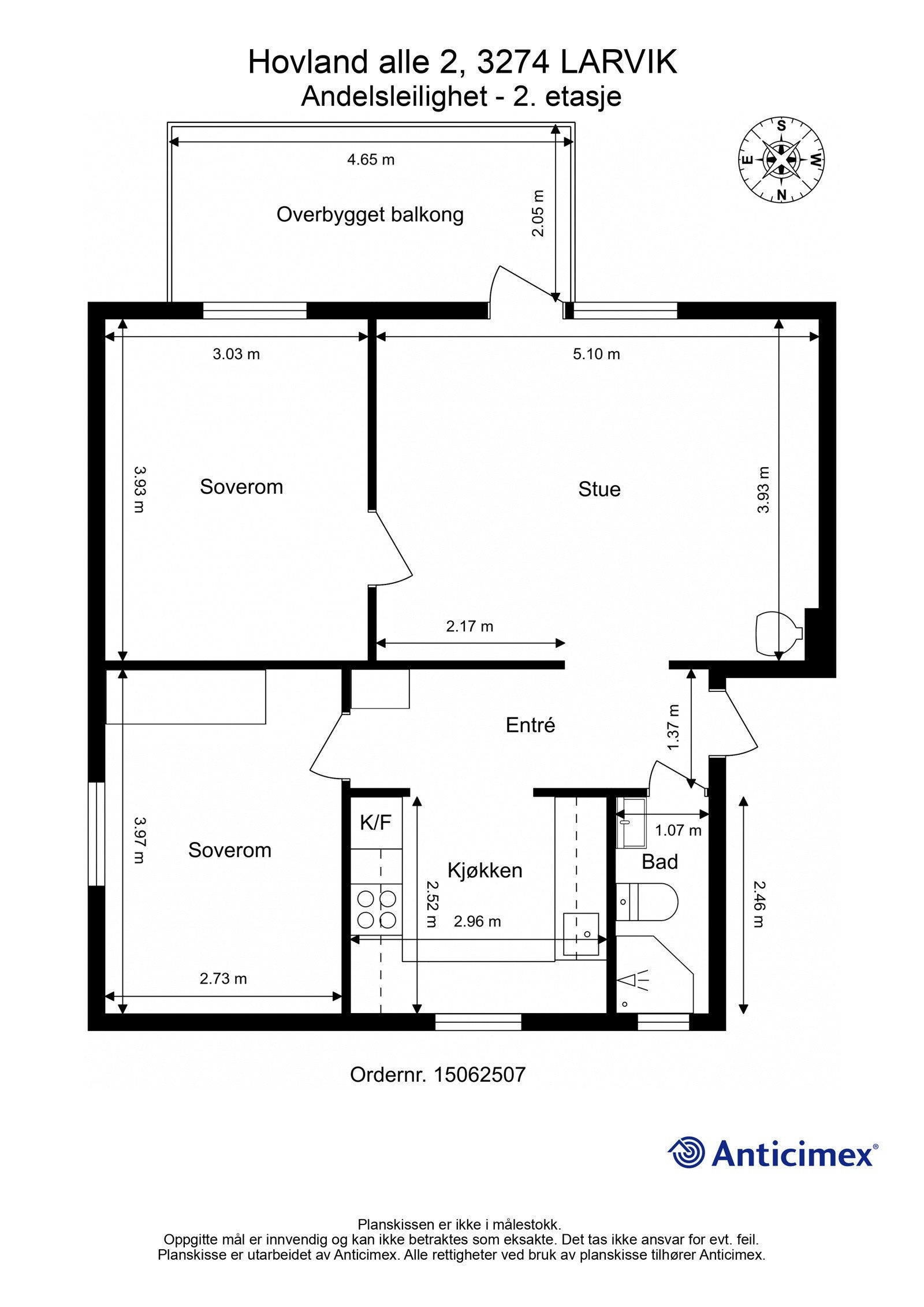 Plantegning 2. etasje Galleribilde