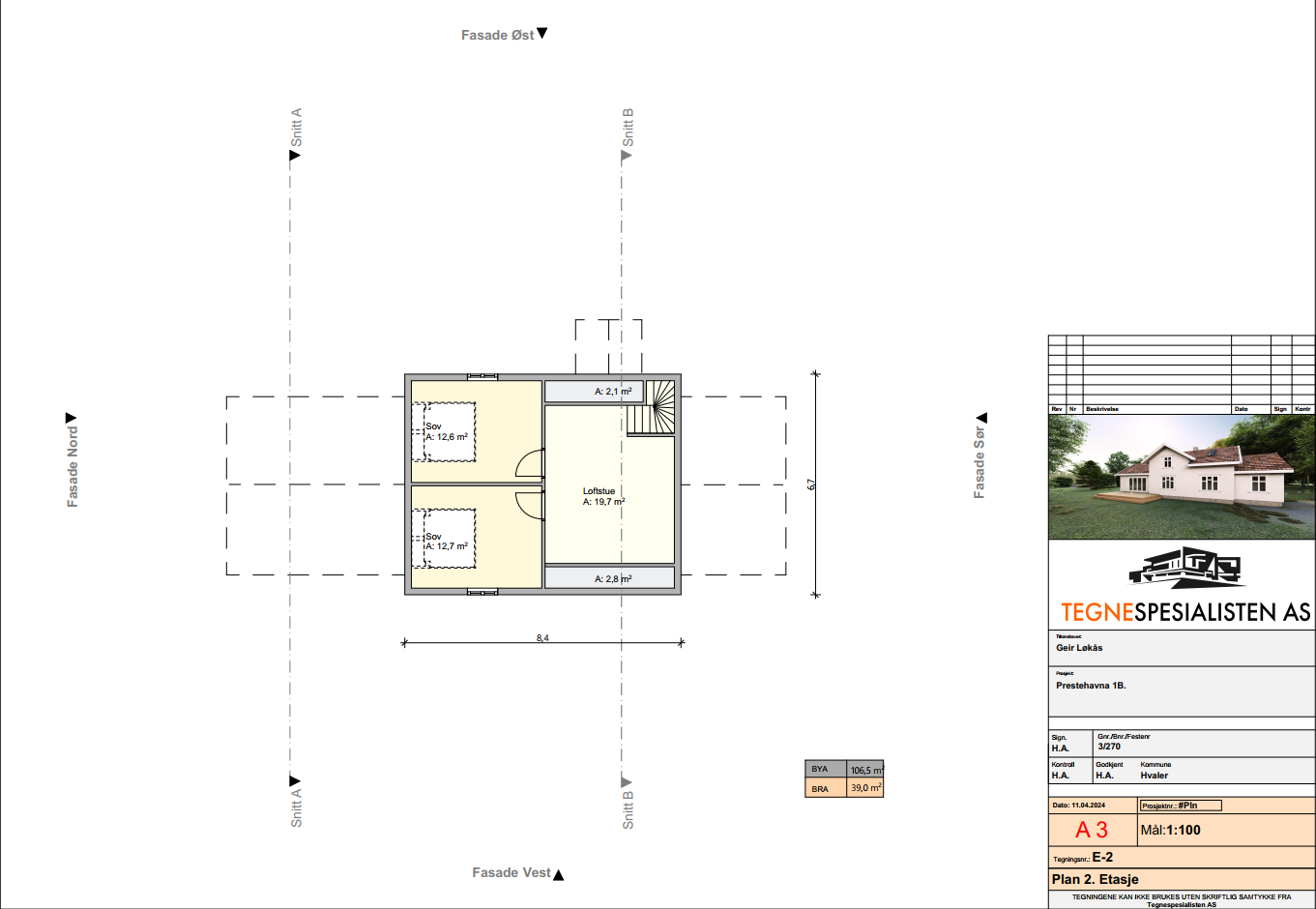 Plan 2.etasje Galleribilde