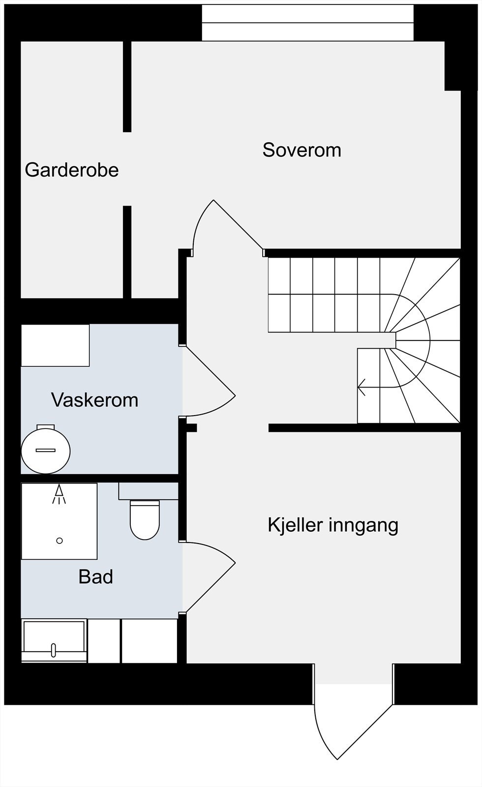 Plantegning kjeller. Galleribilde