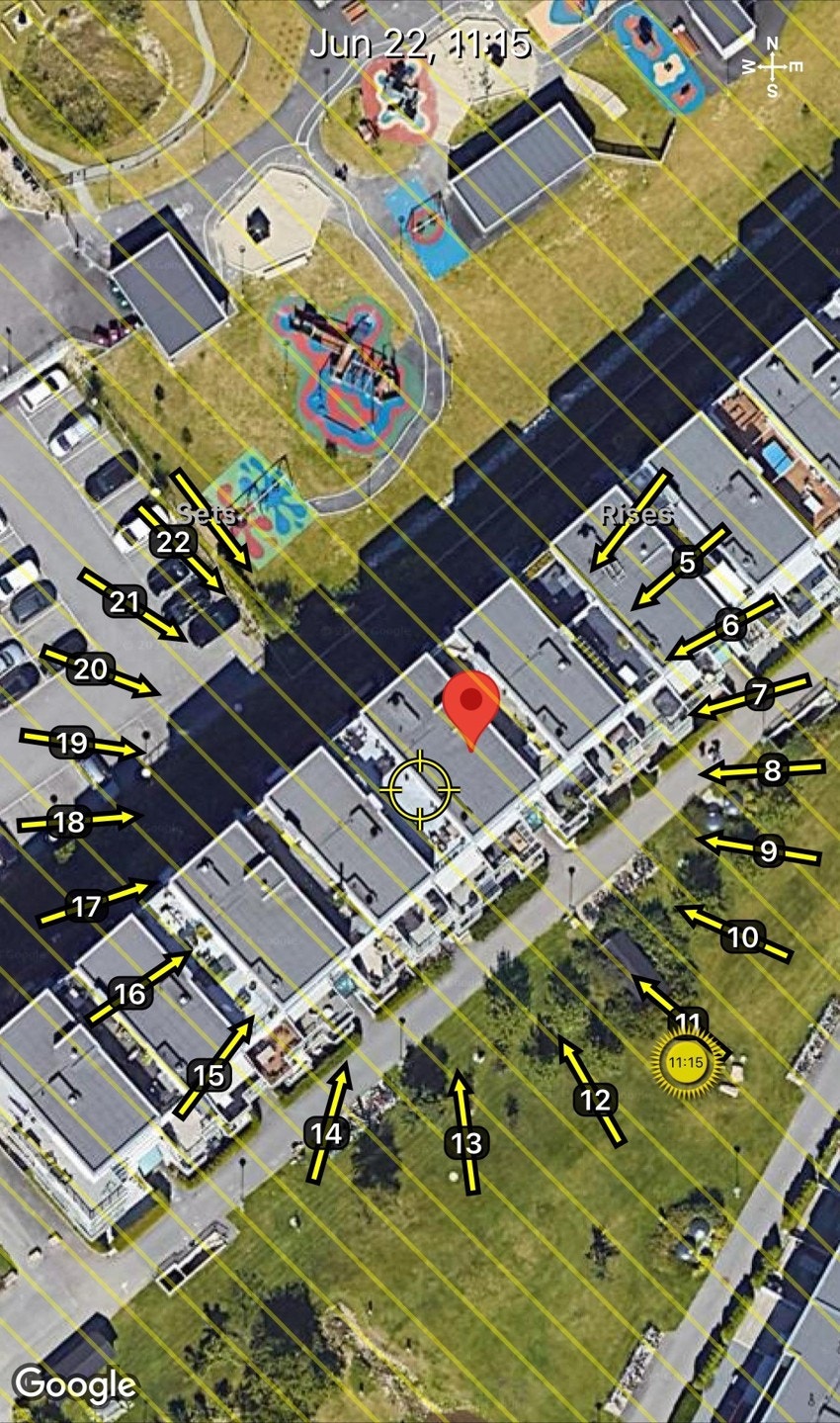 Fantastiske solforhold både på takterrassen og internt i leiligheten. Galleribilde