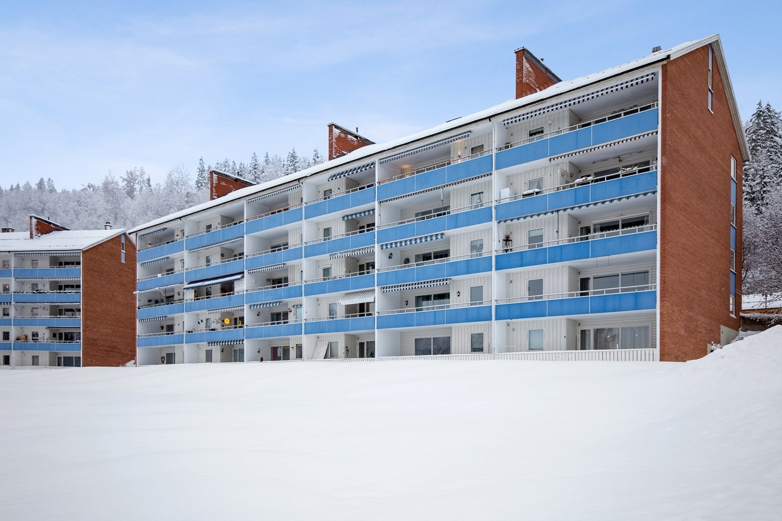 Borettslaget har en fin beliggenhet i Skriverskogen. Galleribilde