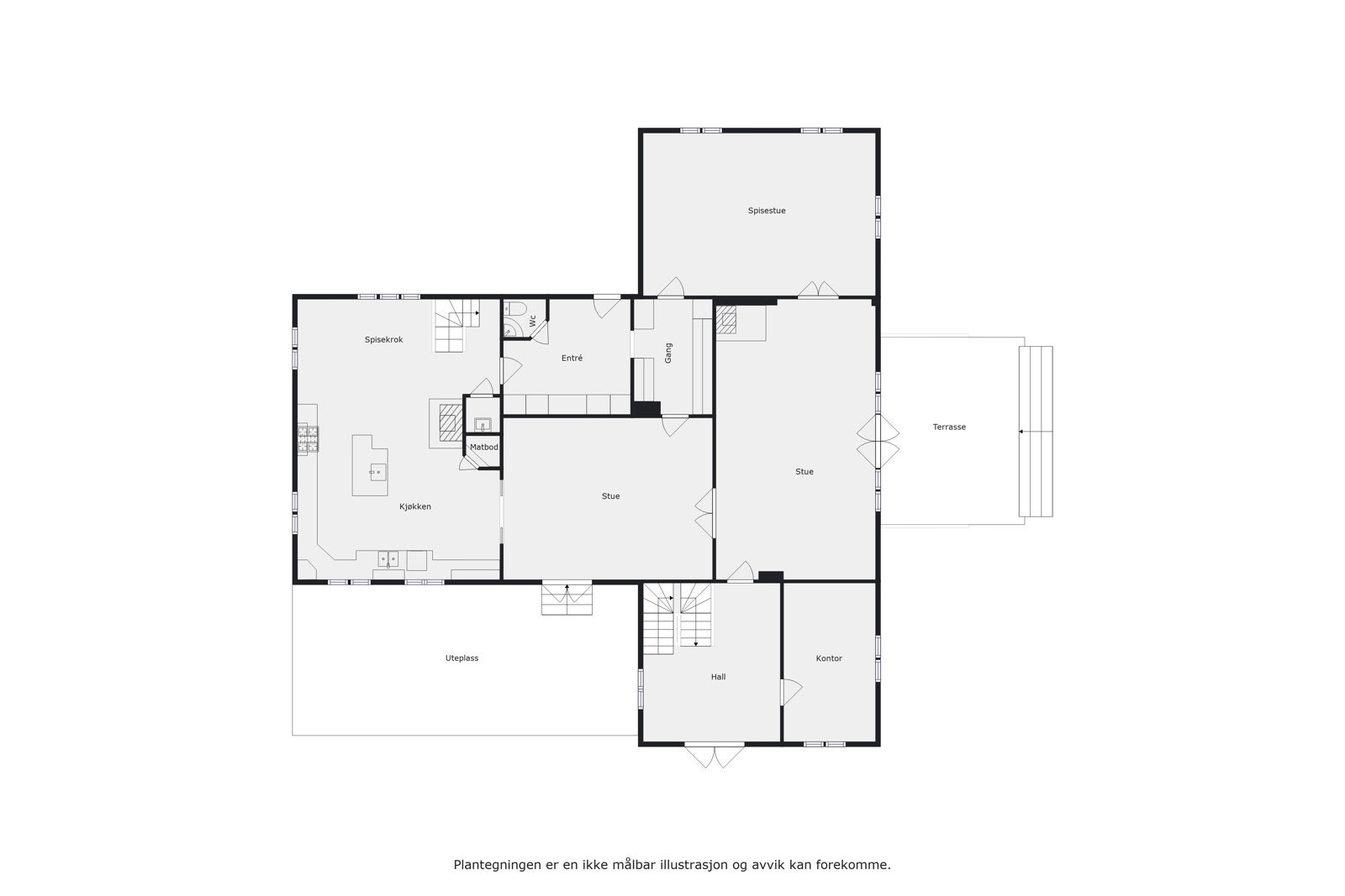 Plantegning 1 etasje Galleribilde