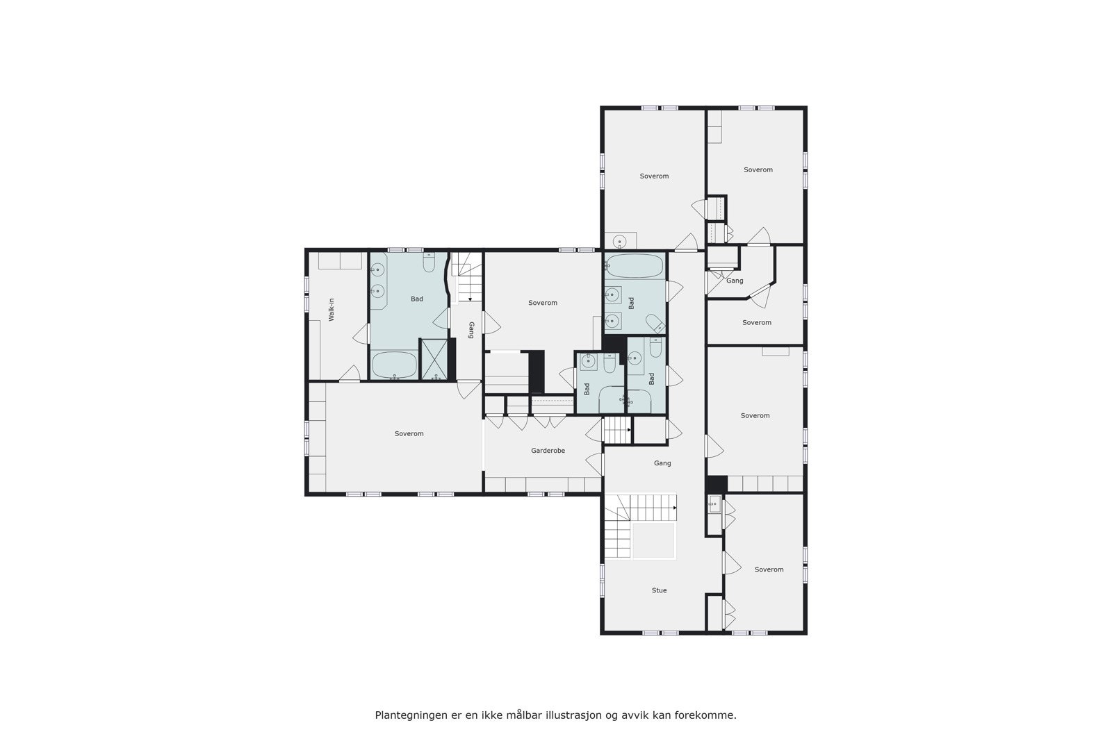 Plantegning 2 etasje hovedbygning Galleribilde