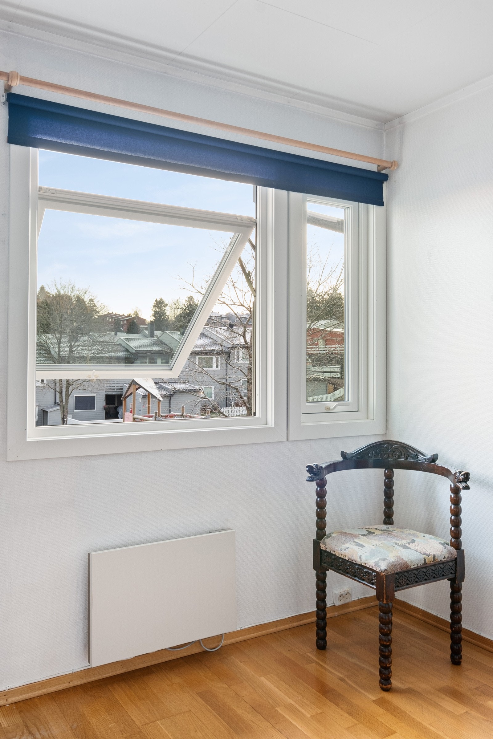 Det er god avstand mellom blokkene. Her oppleves beliggenheten som usjenert. Galleribilde