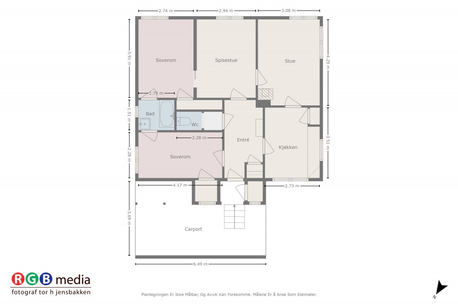 Plantegning 1. etasje Galleribilde
