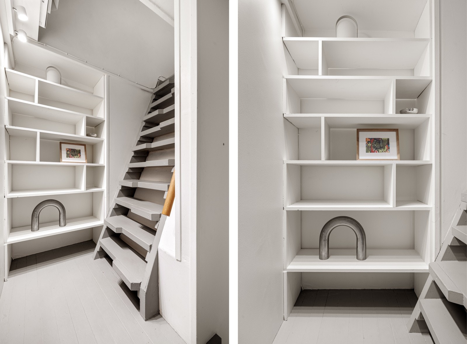 Flott anlagt trapp med lekre detaljer opp til hemsen. Galleribilde