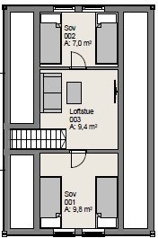 Plantegning av 2. etasje/ hems - Plantegningen er ikke målbar, og noe avvik kan foremkomme. Megler/ selger tar ikke ansvar for evt. feil innredning og faste innstallasjoner kan avvike fra den faktiske innredningen. Galleribilde