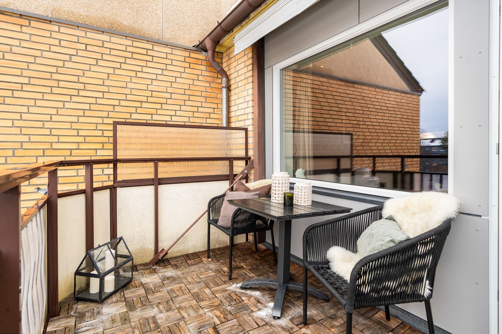 Balkongen måler 6 m². Galleribilde