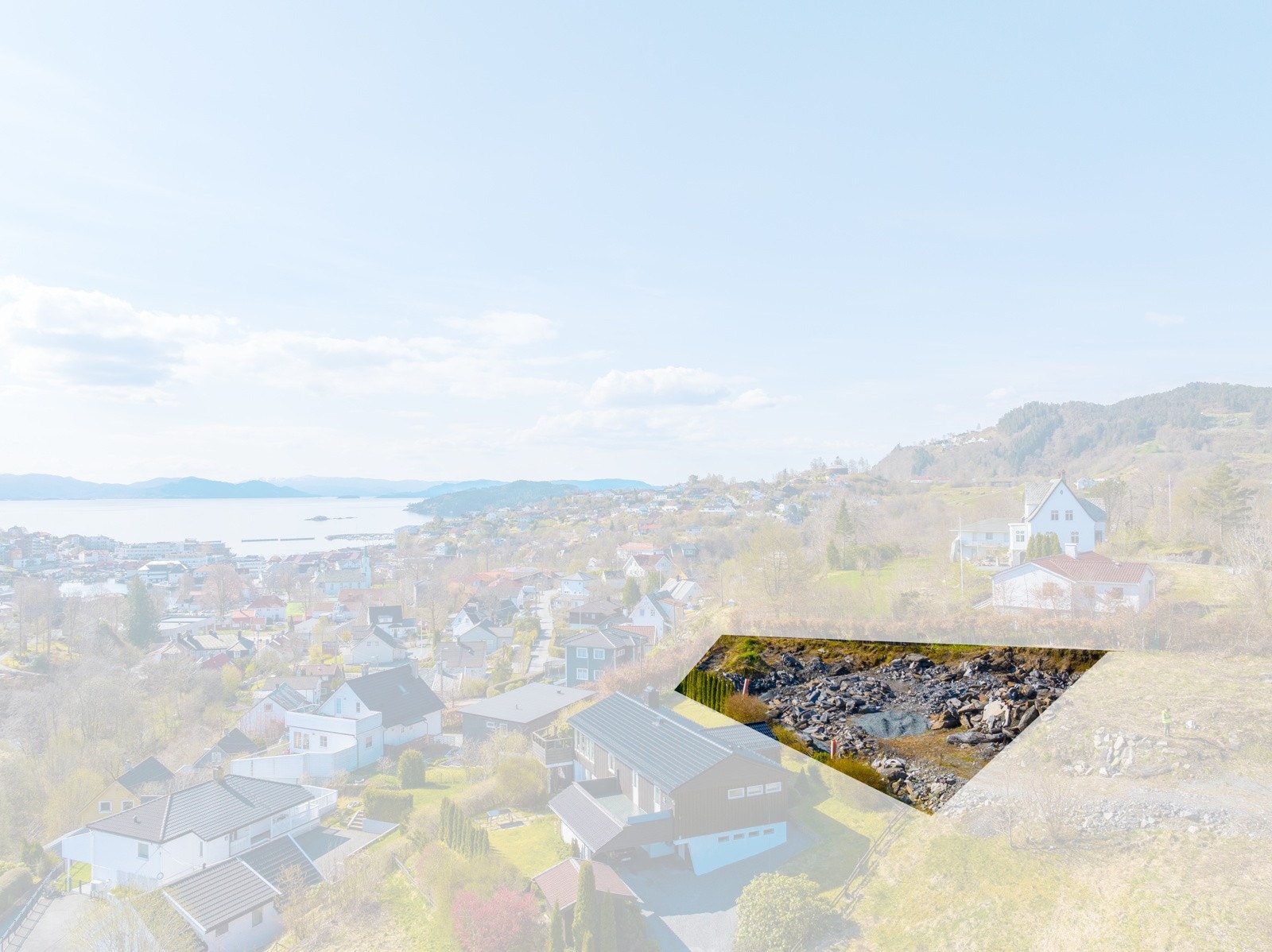 Tomten omtrentlig markert (Se basiskart for nøyaktige tomtegrenser) Galleribilde