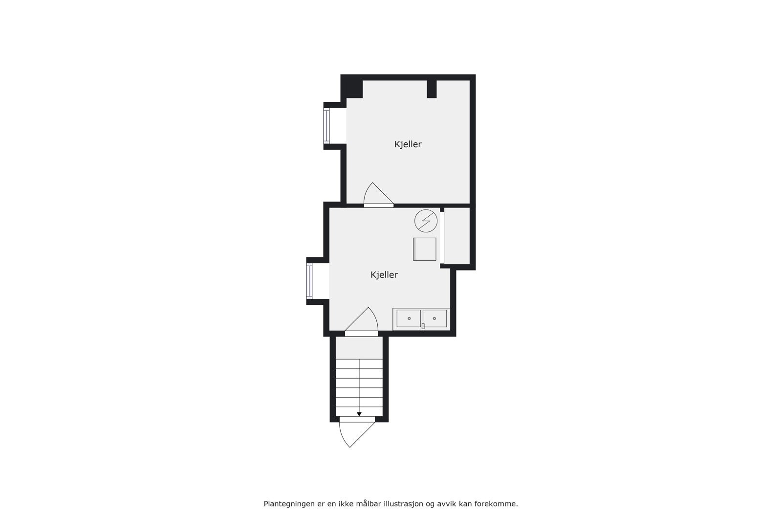 Plantegning kjeller Galleribilde