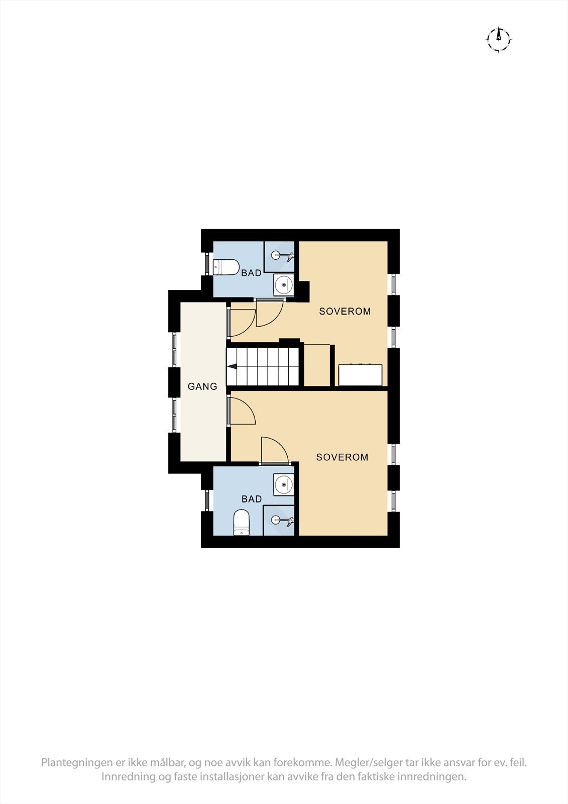 Plantegninger (Rådhusgata 23A, hybelhus, hybel 3 og 4) Galleribilde