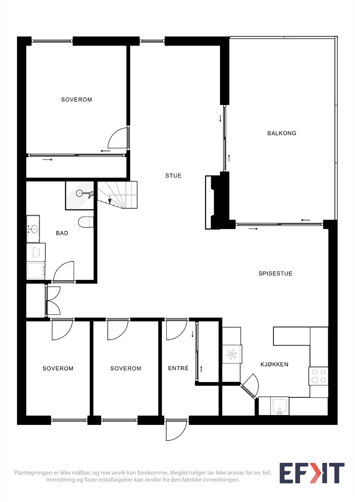 Planløsning hovedetasje Galleribilde
